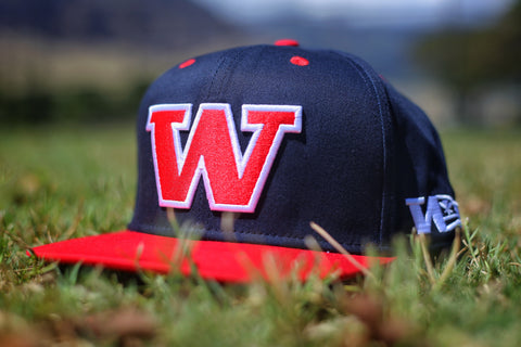 2.0 W Exclusive ʻAumākua RED on NAVY BLUE" Flagship Snapback.