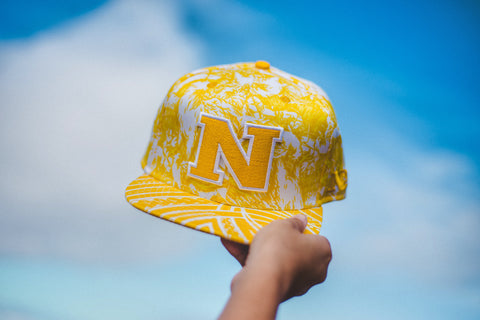 N 1.5 HAWK CAMO "Golden Yellow on White CAMO " Flagship Snapback.