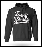 "Pride of the Westside Collection" Charcoal - Adult ZIP HOODIE