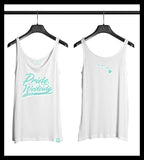 .HI ISLANDS PASTEL GREEN on WHITE "PRIDE OF THE WESTSIDE" Women's Fitted Tank